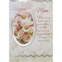 Rosedale Greeting Card, Birthday Mom, Roses-Printed on premium coated card stock