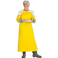 SCN Industrial Flame Resistant Pvc On Polyester Aprons - 4 Pack-Colour: Yellow