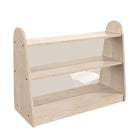 Flash Furniture - Unite de rangement Bright Beginnings de qualite commerciale en bois à trois etageres, double face, pour salle-Resiste au jaunissement, aux taches et aux egratignures