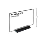 Azar Acrylic Frame Sign Holder On Weighted Black Base, 14" x 8.5",  2 Pack (108806)-Clear Acrylic