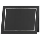 St. James Document/Certificate Holders - Silver Foil Border - Linen Finish - Black - 5 Pack - 83853-Easy to insert any letter size (8-1/2" x 11") documents into the die-cut corner slots