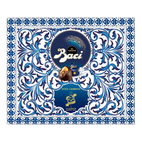 Dolce & Gabbana and Baci Maiolica Design Limited Edition Chocolate Box - 250g-A soft center of cocoa and hazelnut grains topped with a whole crunchy hazelnut, all covered in a delicate dark chocolate shell.