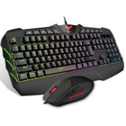 Havit Wired Multi-Function LED Rainbow Backlit Keyboard and Mouse Combo Set-Rainbow backlit