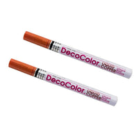 Marvy Uchida Fine-Line Opaque Paint Markers - Copper - 2 Pack-Colour: Copper