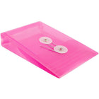 JAM Paper Plastic Envelopes with Button and String Tie Closure, Open End, 4.25 x 6.25, Fuchsia Pink Poly, 24 Pack (473B1fug)-24 per pack