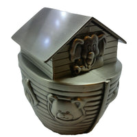 Elegance Pewter Plated Noah's Ark Bank-Stylish gift for child's room