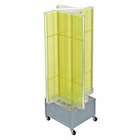 Azar Displays Pegboard Floor Display Pinwheel Spinner, 54" x 13.5", Yellow (700445-YEL)-Yellow plastic