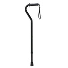 Drive Medical Adjustable Offset Handle Cane with Gel Hand Grip, Black-Black, Aluminum