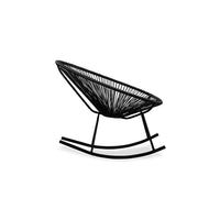 Plata Import Acalco Rocker Chair, Black Seat (WR-1350-R-BLK)-Lounge Chair