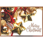 Mill Brook Studio "Merry Christmas" Stars Greeting Cards with Envelopes - 5-3/8" x 7-3/4" - 18 Pack-Greeting Cards