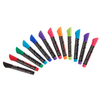 Quartet - Marqueurs effaçables à sec EnduraGlide − Pointe biseautée − Couleurs assorties − Paquet de 12-L'encre non toxique à faible odeur est parfaite pour n'importe quel environnement, comme les salles de classe, les bureaux et les maisons