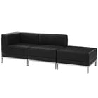 Flash Furniture – Mobilier modulaire HERCULES Imagination, chaises et pouf, cuir noir, 3 modules (ZBIMAGSET6)-84,50 larg. x 28 prof. x 27,25 haut. (po)