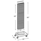 Azar Displays 16"W x 60"H 2-Sided Pegboard Floor Display with 16" Wheeled Base, Translucent Clear (700253-CLR)-Ships flat and easy to assemble