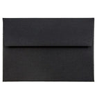 JAM Paper Stationery Set with 100 White Cards and 100 A7 Envelopes, Black Linen Recycled, 100 Sets Pack (304624588g)-A7 (5 1/4" x 7 1/4")