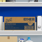 Scott - Papier hygiénique en rouleau format géant grande capacité - 2 épaisseurs - non perforé - caisse compacte pour un stockage facile - blanc - paquet de 4-Non perforé