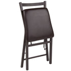 Flash Furniture HERCULES Series Brown Folding Ladder Back Metal Chair with Brown Vinyl Seat - 2 Pack-CA117 Fire Retardant Foam