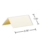 JAM Paper Printable Place Cards, 1.75 x 3.75, Ivory Placecards, 3 Packs of 12 (2225916895g)-Card design: Plain
