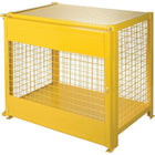 Kleton Gas Cylinder Cabinets, 6 Cylinder Capacity, 44" W x 30" D x 37" H, Yellow-Colour: Yellow