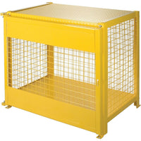 Kleton Gas Cylinder Cabinets, 6 Cylinder Capacity, 44" W x 30" D x 37" H, Yellow-Colour: Yellow