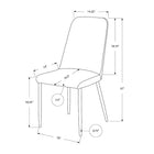 Monarch Specialties - 1033 Chaise - Simili-Cuir Blanc/Chrome - Paquet de 2-Dimensions : 37 haut. x 18 larg. x 16 prof. (po)
