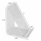 Eddie's Acrylic Countertop Easel with 1" Lip - 4"H x 5-1/2"D x 2-3/4"W - Clear - 12 Pack-4"H x 5-1/2"D x 2-3/4"W