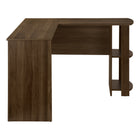 Monarch Specialties 7721 Computer Desk - Dark Walnut L-Shaped Corner/2 Shelves-8