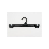 Wamaco 12" Push-Clip Hanger with Plastic Hook, Black, 100 Pack, 100 Pack-Light weight bottom hanger with metal push clips