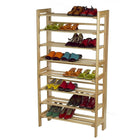 Winsome Shoe Rack, 4-Tier, Natural-Crafted of solid beechwood with natural finish