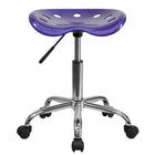 Flash Furniture Vibrant Violet Tractor Seat & Chrome Stool-Tractor Style Stool