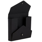 JAM Paper Kraft Chipboard Portfolio, Button and String Tie Closure, 5.5 x 8.5 x 1, Black, 2 Sets of 5 (3036blackg)-Portfolio closure: Button and string