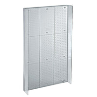 Azar Displays Pegboard Powerwing Display, 8" x 20.6", Clear (700358-CLR)-Clear acrylic