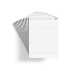 TRU RED Wide Ruled Notepad - 8.5" x 11.75" - White - 50 Sheets/Pad - 12 Pack-Standard perforated notepad for everyday writing