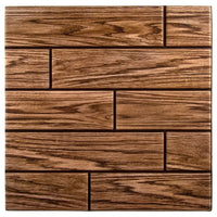 CTG Brands 3D Walnut Woodgrain Peel and Stick Wall Tiles, 11.8" x 11.8", Beige, 6 Pack-Set: comes in a box of 6 premium quality 3D wall tiles, suitable for smooth and clean surface
