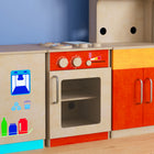 Flash Furniture Bright Beginnings Commercial Grade Wooden Children's Kitchen Stove with Integrated Storage-Pair with Other Pieces in the Set or Use Alone