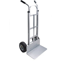 Kleton Knocked Down Hand Truck, Dual Handle, Aluminum, 52" Height, 500 Lbs. Capacity (MN031)-Capacity: 500 lbs.