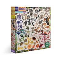eeBoo Mushroom Rainbow Square Jigsaw Puzzle - 1000 Pieces-Sustainably sourced: Made with recycled board and printed on FSC-certified paper using vegetable-based inks.