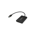 Startech USB32DPES2 USB to DisplayPort Adapter - USB 3.0 - 4K 30Hz-Connector A: 1 - USB Type-A (9 pin) USB 3.0 Male Input, Connector B:  1 - DisplayPort (20 pin) Female Output