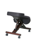 Work Smart Ergonomic Knee Chair with Memory Foam-Espresso finished wood