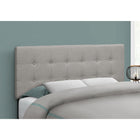 Monarch Specialties 6003F Full Size Headboard - Grey Linen-Product dimensions: 47.5"H x 57"L x 3"D