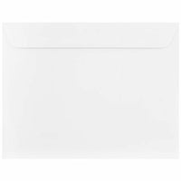 JAM Paper 10" x 13" Booklet Strathmore Envelopes - Bright White Wove - 25 Pack-Colour: White
