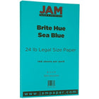 Jam PaperM” Papier recyclé de couleur bleu mer, 100 feuiiles/paquet-Dimensions : 8,5 haut. X 14 larg. (po)