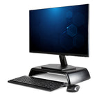 Allsop ErgoRiser Monitor & Laptop Stand - Black-Non-skid protective feet prevent sliding and protect your desk surface
