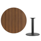 Flash Furniture – Table ronde en stratifié noyer de 42 po avec base circulaire de 24 po (XURD42WATR24)-Table d'hospitalité