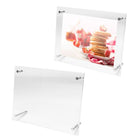 Futech CTS0216 Acrylic Holder - 10-1/4" x 12-1/2" x 3-1/4" - Clear - 10 Pack-The CTS0216 Acrylic Holder is a vertical or horizontal countertop display. The acrylic holder is a two piece panel with four standoffs to have a slant style set-up.
