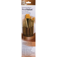 Princeton RealValue Synthetic Golden Taklon Set - 7 Pack-Mixed Media