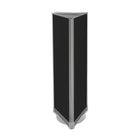 Azar Displays 60" x 16" 3-Sided Pegboard Floor Display, Black (700450-BLK)-Sits on revolving base