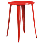 30'' Round Red Metal Indoor-Outdoor Bar Height Table (CH-51090-40-RED-GG)-Metal Cafe Table