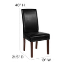 Flash Furniture Greenwich Series Black LeatherSoft Parsons Chair - 2 Pack-Designed for Residential Use Only