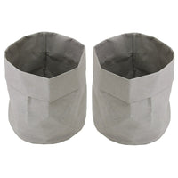 Cathay Importers Eco-Friendly Paper Round Storage Organizer, 7"W x 7"D x 6.5"H, Grey, 2 Pack-Dimensions: 6.5" H x 7" W x 7" D