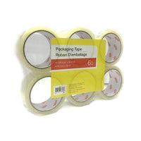 Simply Standard-Grade Packaging Tape, 48mm x 50m, Clear, 6 Pack-Strong adhesive ensures that your packages stay securely sealed and won't burst during transit